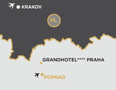 mapa grand hotel praha